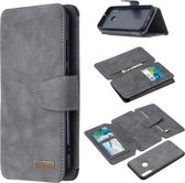 Voor Huawei Y7p / P40 Lite E Afneembare Frosted Magnetische Horizontale Flip Leren Case met Kaartsleuven & Houder & Rits Portemonnee & Fotolijst (Grijs)