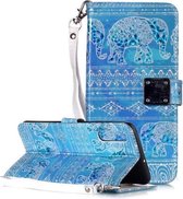 Magisch 3D Helder Gekleurd Tekening Patroon Horizontale Flip PU Leren Case met Houder & Kaartsleuven & Portemonnee & Fotolijst voor Galaxy A50 (Tribes Olifant)