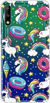Voor Huawei Enjoy 10 Lucency Painted TPU beschermhoes (Cake Horse)