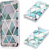 Voor Huawei Mate 30 Pro Plating Marble Pattern Soft TPU beschermhoes (groen wit)