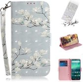 Voor Nokia 1.3 3D Gekleurde Tekening Horizontale Flip Leren Case met Houder & Kaartsleuf & Portemonnee & Lanyard (Magnolia)