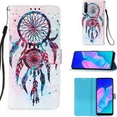 Voor Huawei P40 Lite E / Y7P 3D Schilderen Horizontale Flip Leren Case met Houder & Kaartsleuf & Lanyard (Kleurrijke Windgong)