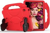 Voor Huawei MediaPad T5 10.1 inch EVA Kinderen Falling Proof Platte beschermende schaal met duimbeugel (rood)