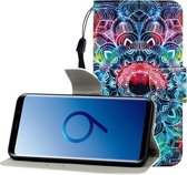 Voor Galaxy S9 Gekleurde tekening Horizontale flip lederen tas met houder & kaartsleuf & portemonnee (Mandala)