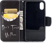 Gekleurde tekening patroon horizontaal Flip lederen hoes voor Galaxy A30, met houder & kaartsleuven & portemonnee (Smirk)
