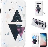 Leren beschermhoes voor Galaxy S10 (Trigonal Marble)