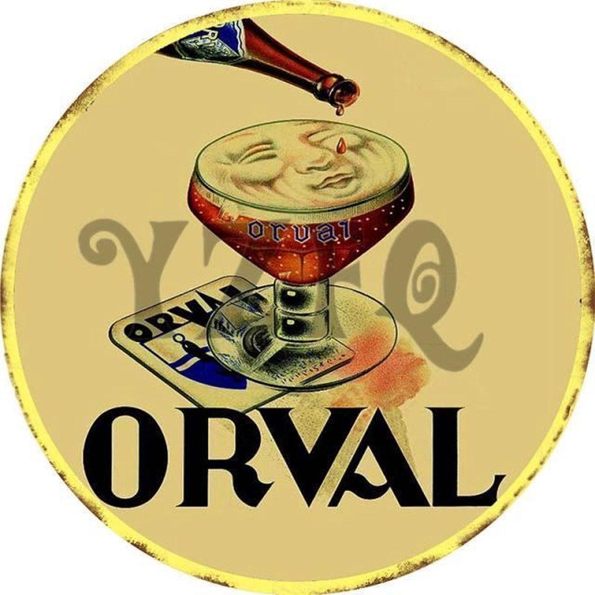 verkouden worden Beginner uitvegen Retro Muur Decoratie uit Metaal Belgische Bieren 15 Orval | bol.com