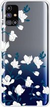 Voor Samsung Galaxy M31s schokbestendig geverfd transparant TPU beschermhoes (magnolia)