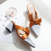 Modetrend Kleuraanpassing Antislip draagbare pantoffels voor dames (kleur: grijs Maat: 38)
