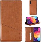 Voor Samsung Galaxy A50 MUXMA MX109 horizontale flip lederen tas met houder & kaartsleuf & portemonnee (bruin)