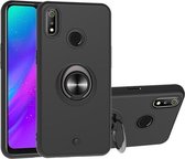 Voor OPPO Realme 3 2 in 1 PC + TPU beschermhoes met 360 graden roterende ringhouder (zwart)