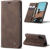 Voor Geschikt voor Xiaomi Mi 10T 5G / 10T Pro 5G CaseMe-013 Multifunctionele Retro Frosted Horizontale Flip Leren Case met Kaartsleuf & Houder & Portemonnee (Koffie)