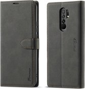 Voor Geschikt voor Xiaomi Redmi 9 Forwenw F1 Serie Mat Sterk Magnetisme Horizontale Flip Leren Case met Houder & Kaartsleuven & Portemonnee & Fotolijst (Zwart)