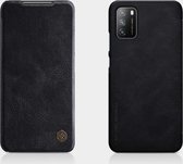 Voor Xiaomi Poco M3 NILLKIN QIN-serie Crazy Horse-textuur Horizontale flip lederen tas met kaartsleuf (zwart)