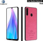 Voor Xiaomi Redmi Note 8T PINWUYO Pin Rui-serie Klassiek PU-leer + PC + TPU Anti-fall All-inclusive hoes (rood)