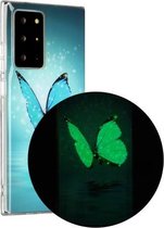 Voor Samsung Galaxy Note20 Ultra Luminous TPU zachte beschermhoes (vlinder)