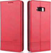Voor Samsung Galaxy S8 AZNS Magnetische Kalf Textuur Horizontale Flip Leren Case met Kaartsleuven & Houder & Portemonnee (Rood)