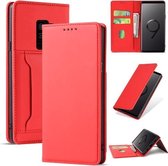 Voor Samsung Galaxy S9 Sterk magnetisme Vloeibaar gevoel Horizontaal Flip lederen tas met houder & kaartsleuven & portemonnee (rood)