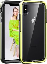Zwart + groen voor iPhone X / XS 2 in 1 TPU + pc effen kleurencombinatie Drop