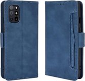 Voor OnePlus 8T Wallet Style Skin Feel Kalfspatroon lederen hoes met aparte kaartsleuf (blauw)