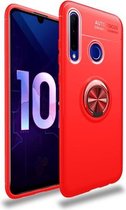 Schokbestendig TPU-hoesje voor Huawei Honor 10i / 20i / Enjoy 9S, met onzichtbare houder (rood + rood)