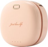Luie hangende nek kleine ventilator USB oplaadbare mini draagbare bladloze ventilator (kersenbloesem poeder)