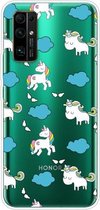 Voor Huawei Honor 30 Pro schokbestendig geverfd transparant TPU beschermhoes (Clound Horse)