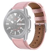 Voor Galaxy Watch 3 41 mm lederen vervangende band horlogeband (roze)