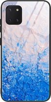 Voor Samsung Galaxy Note10 Lite / A81 Marble Pattern Glass beschermhoes (DL07)