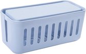 Veiligheid Huishoudelijke Desktop Stroomkabel Opbergdoos Oplader Socket Organizer (blauw)