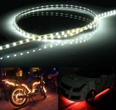 5 stuks 45 led 3528 smd waterdichte flexibele auto strip licht voor auto decoratie, dc 12 v, lengte: 90cm (wit licht)