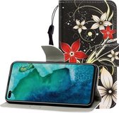 Voor Huawei Honor V30 / V30 Pro Gekleurde Tekening Horizontale Flip Leren Case met Houder & Kaartsleuf & Portemonnee (Saffloer)