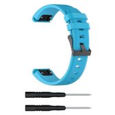 Voor Garmin Fenix5 (22 mm) siliconen vervangende polsband horlogeband (hemelsblauw)