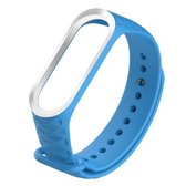 Voor Xiaomi 3/4 Diamond Texture Tweekleurige siliconen band, riemlengte: 23 cm (hemelsblauw)