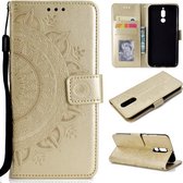 Voor Huawei Mate 10 Lite Totem Bloem Reliëf Horizontale Flip TPU + PU Leather Case met Houder & Kaartsleuven & Portemonnee (Goud)