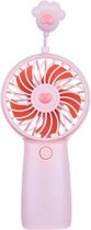 Cartoon Handheld Fan Lichtgevende USB Desktop Fan (Pink Bear Palm)