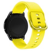 22mm Voor Huawei Horloge GT2e / GT / GT2 46 MM Kleur Gesp Siliconen Horlogeband (Geel)