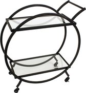 Lux - bijzettafel- zwart - metaal - 72.5x30.5x74