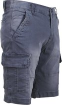 Brams Paris - Heren Korte Broek - Cargo - Stretch - Model Jan - Grijs