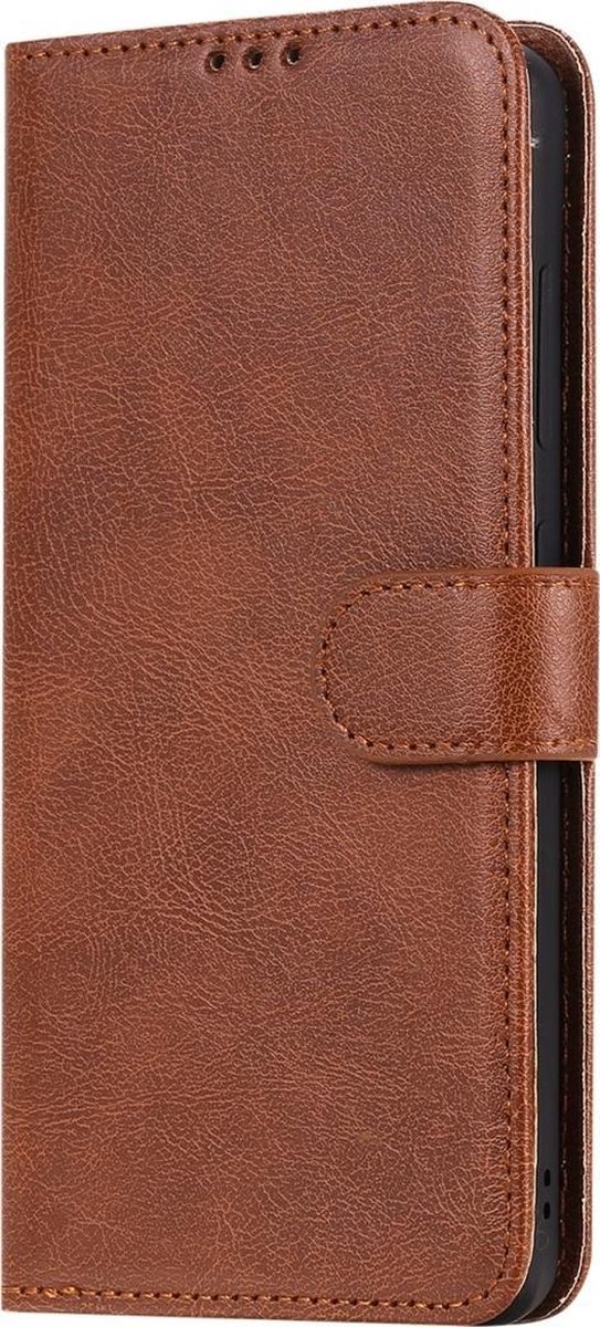 Mobigear Telefoonhoesje geschikt voor Samsung Galaxy A51 Hoesje | Mobigear Premium Bookcase Portemonnee | Pasjeshouder voor 3 Pasjes | Telefoonhoesje voor Pinpas / OV Kaart / Rijbewijs - Bruin
