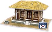 Dielay - 3D Puzzel - Complete Set - 35 Onderdelen - Koreaans Huis met Rieten Dak