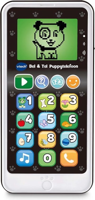 VTech Bel & Tel Puppytelefoon – Educatief Babyspeelgoed – Zwart/Wit