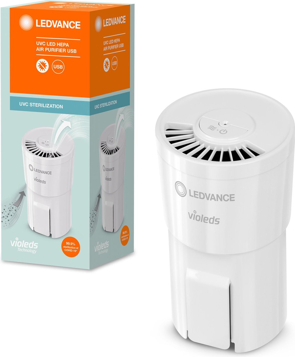 LEDVANCE UVC AIR PURIFIER USB luchtverfrisser - 8 m3 / uur - HEPA-filter