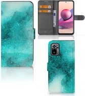 GSM Hoesje Xiaomi Redmi Note 10S | 10 4G | Poco M5s Fotohoesje Painting Blue