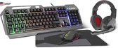 Speedlink LUNERA 4 in 1 Illuminated Qwerty Gaming Set - Zwart