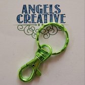 Sleutelhanger groen 6.3 cm x 2.8 cm
