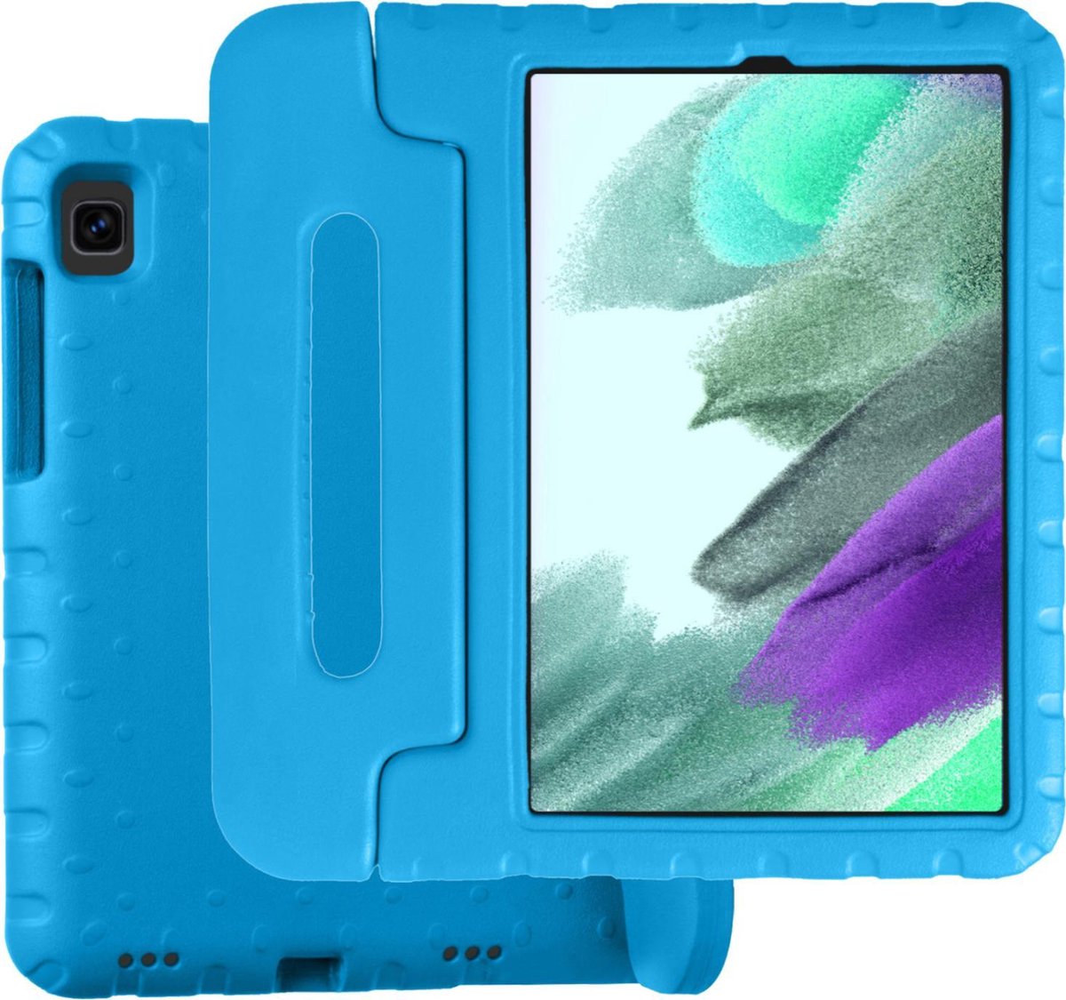 Hoesje Geschikt voor Samsung Galaxy Tab A7 Lite - Kinderhoes Shockproof Bumper - Kidsproof Case - Tablet Hoes - Kinder Hoes Cover - Blauw