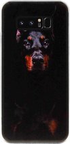 - ADEL Siliconen Back Cover Softcase Hoesje Geschikt voor Samsung Galaxy Note 8 - Dobermann Pinscher Hond