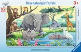 Ravensburger Puzzel Afrikaanse Dieren - 15 stukjes - Kinderpuzzel