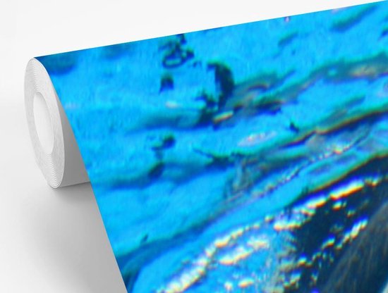 Papier peint photo Orcas - Deux Orcas sous l' eau largeur 120 cm x hauteur 240 cm - impression photo sur papier peint en vinyle (disponible en 7 tailles) - chambre / chambre / bureau de vie